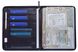 "Profi" - folder for maritime documents made of genuine leather (dark blue)